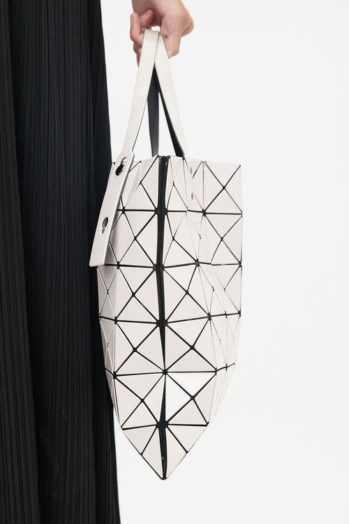 Bao Bao Issey Miyake White Lucent Prism Tote Tote