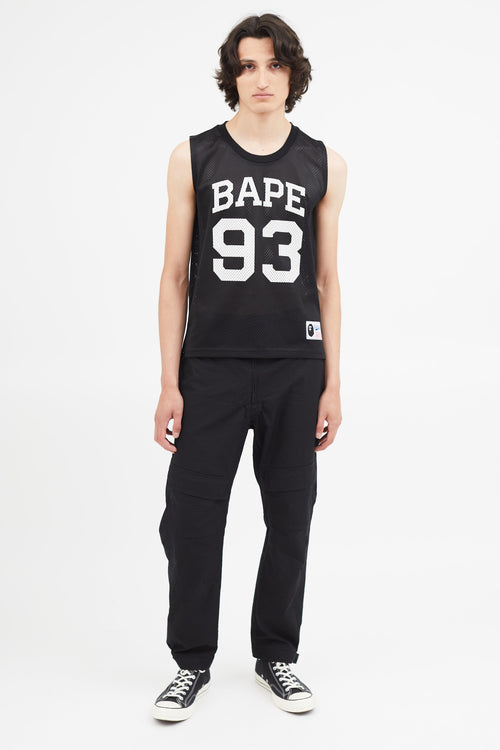 Bape Black Mesh Logo Tank