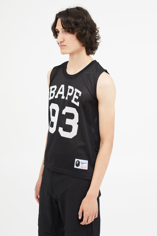 Bape Black Mesh Logo Tank