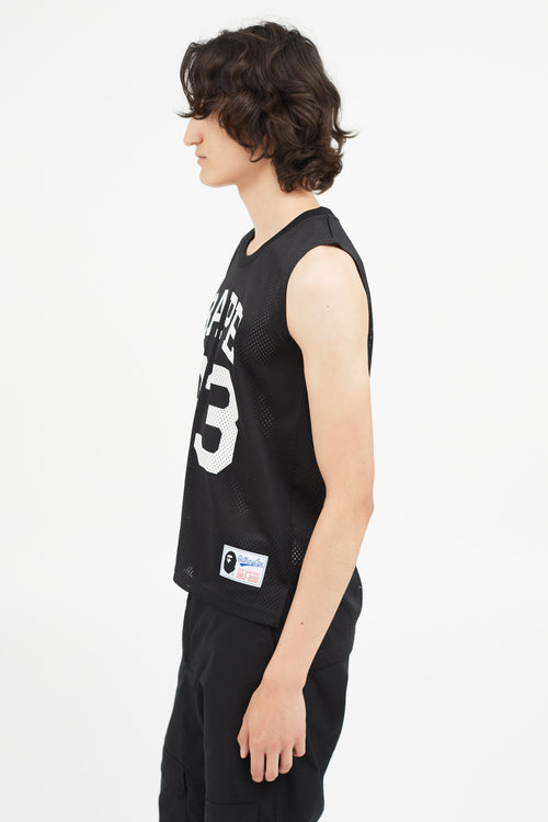 Bape Black Mesh Logo Tank