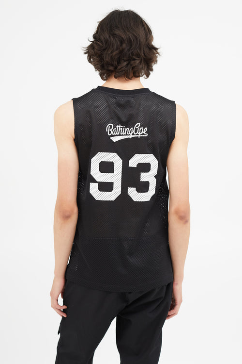 Bape Black Mesh Logo Tank