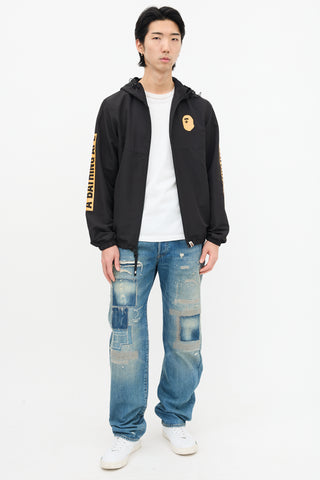 Bape Black 
Orange Logo Light Jacket