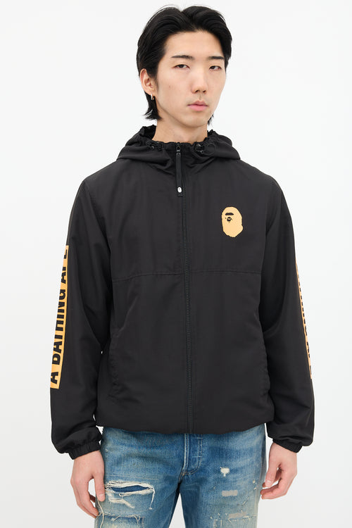 Bape Black 
Orange Logo Light Jacket