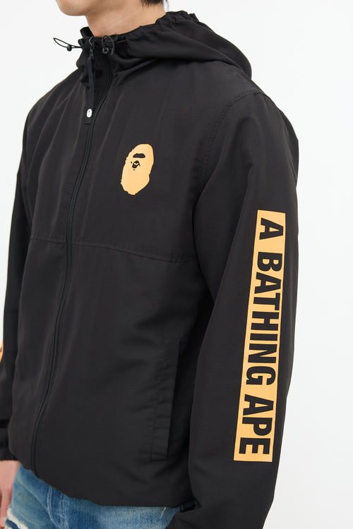 Bape Black 
Orange Logo Light Jacket