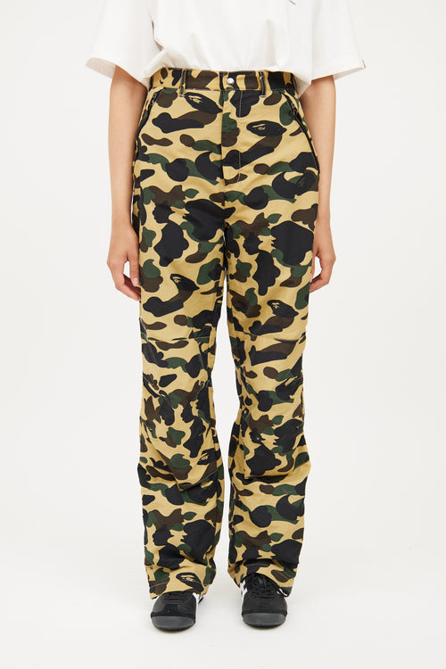 Bape Green Camo Nylon Pant