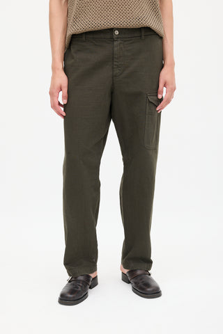 Barena Green Cargo Tapered Leg Pant