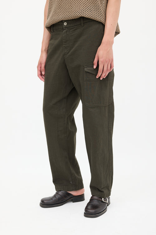 Barena Green Cargo Tapered Leg Pant