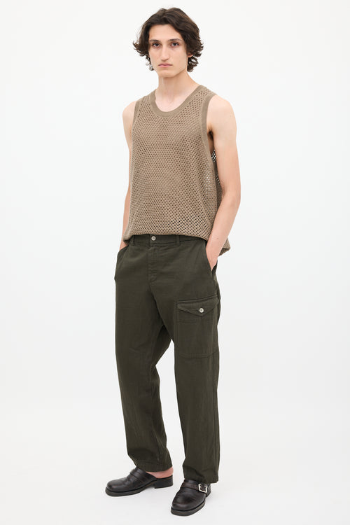 Barena Green Cargo Tapered Leg Pant