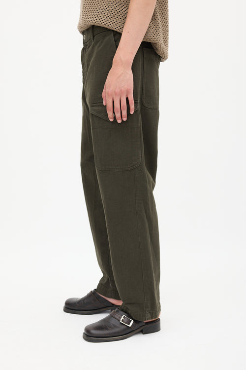 Barena Green Cargo Tapered Leg Pant