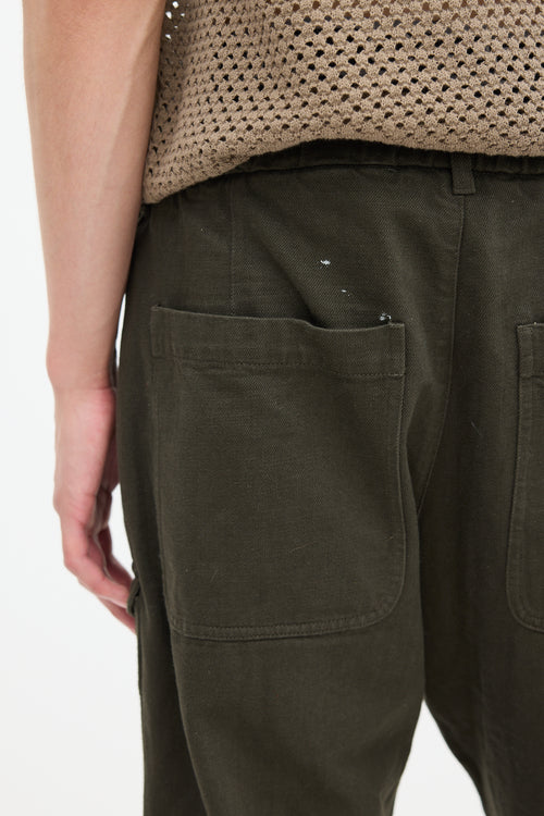 Barena Green Cargo Tapered Leg Pant