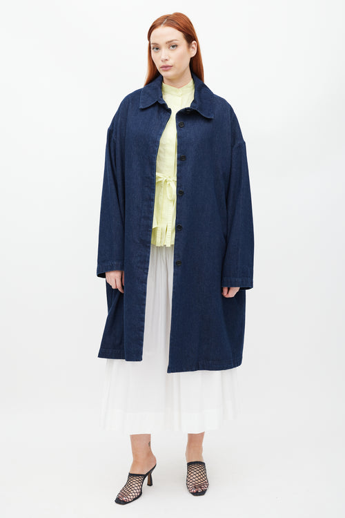 Barena Navy Dark Wash Denim Coat