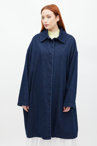 Barena Navy Dark Wash Denim Coat