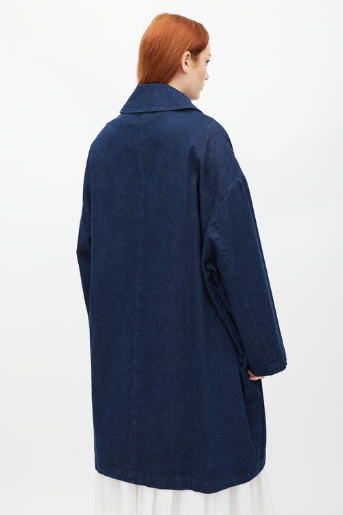 Barena Navy Dark Wash Denim Coat