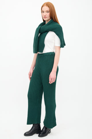 Baserange Green Ribbed Maru Lounge Pant