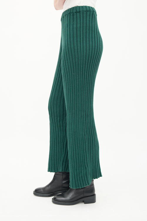 Baserange Green Ribbed Maru Lounge Pant