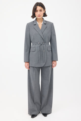 Baum Und Pferdgarten Grey Double Breasted Two Piece Suit