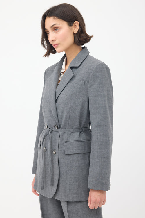 Baum Und Pferdgarten Grey Double Breasted Two Piece Suit