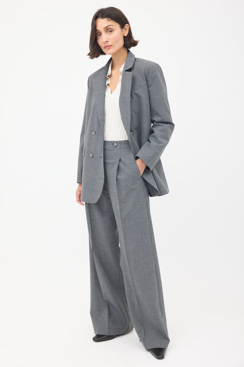 Baum Und Pferdgarten Grey Double Breasted Two Piece Suit