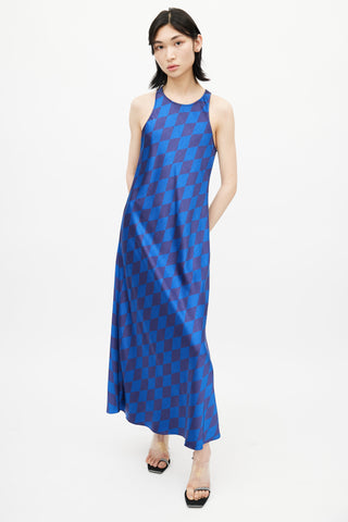 Baum Und Pferdgarten Blue Check Print Atarah Dress