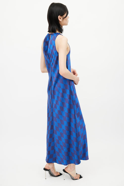 Baum Und Pferdgarten Blue Check Print Atarah Dress