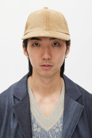 Beams Beige Suede Hat