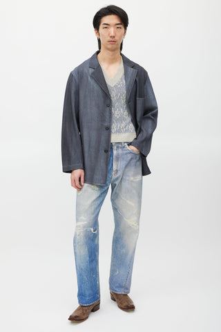 Beams Plus Blue Wool Blazer