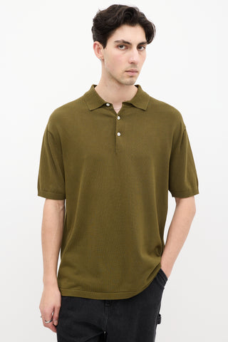 Beams Plus Green Short Sleeve Polo