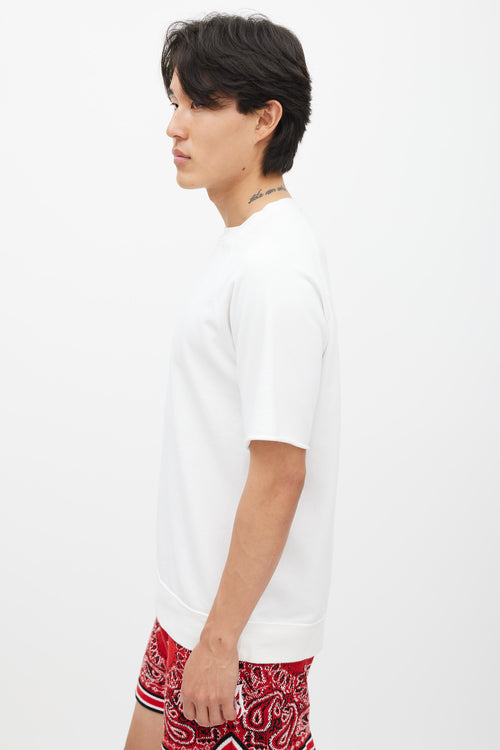 Beams Plus White Short Sleeve Sweatshirt