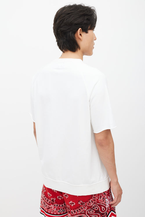 Beams Plus White Short Sleeve Sweatshirt