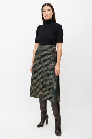 Beaufille Black 
Multicolour Kari Plaid Wrap Skirt