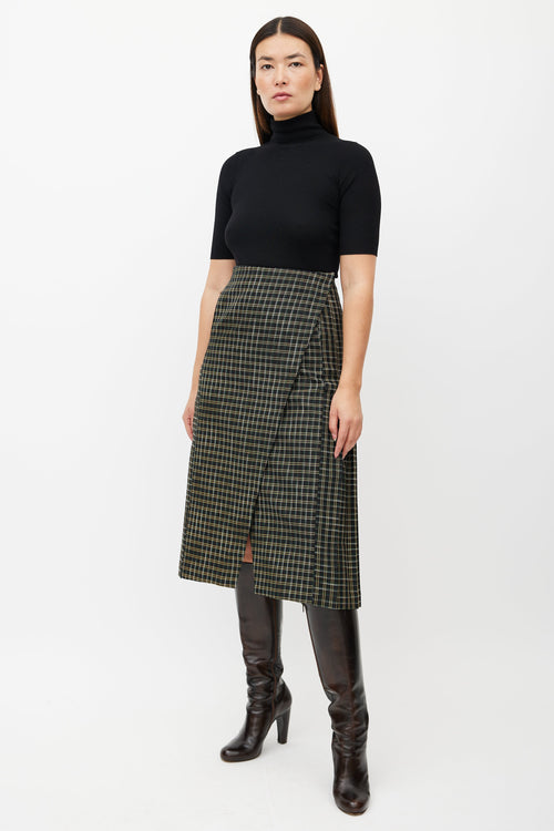 Beaufille Black 
Multicolour Kari Plaid Wrap Skirt