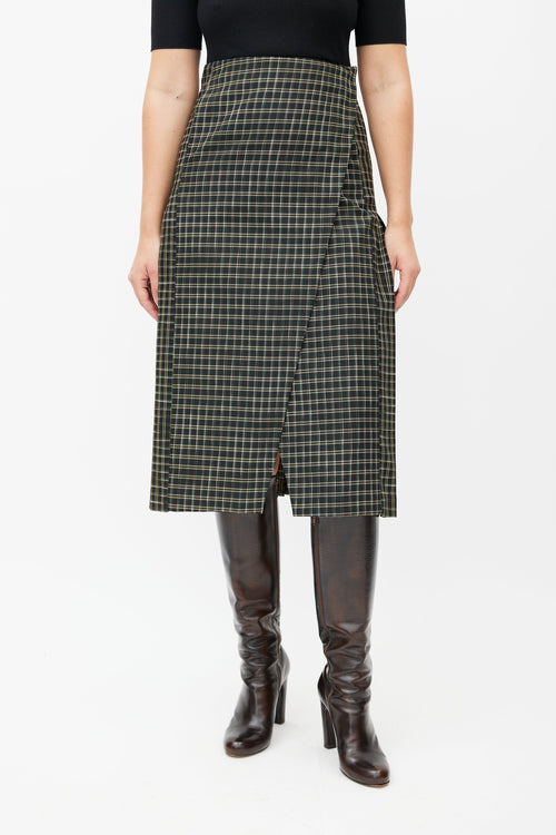 Beaufille Black 
Multicolour Kari Plaid Wrap Skirt