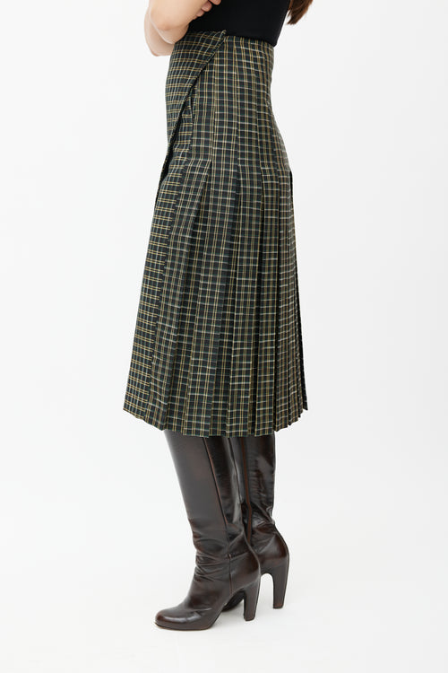 Beaufille Black 
Multicolour Kari Plaid Wrap Skirt