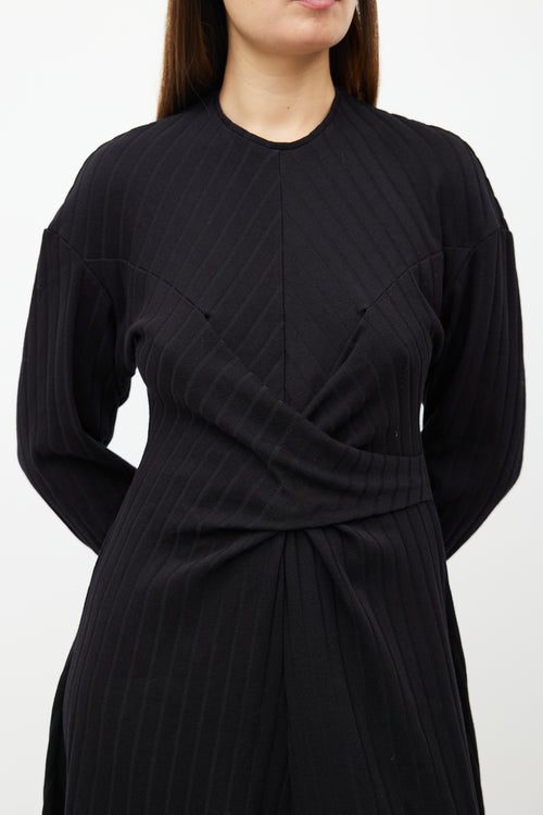 Beaufille Black Aquila Ribbed Dress