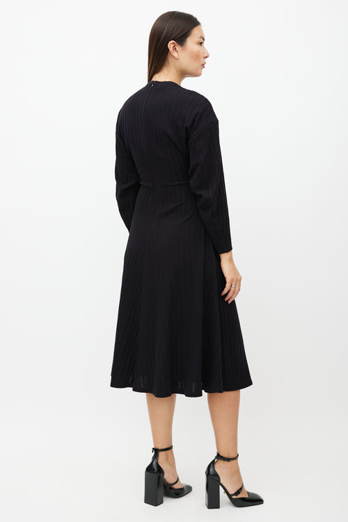 Beaufille Black Aquila Ribbed Dress