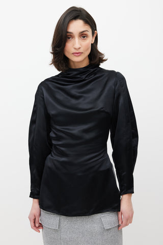 Beaufille Black Backless Stella Blouse