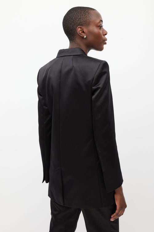 Beaufille Black Bronte Satin Blazer