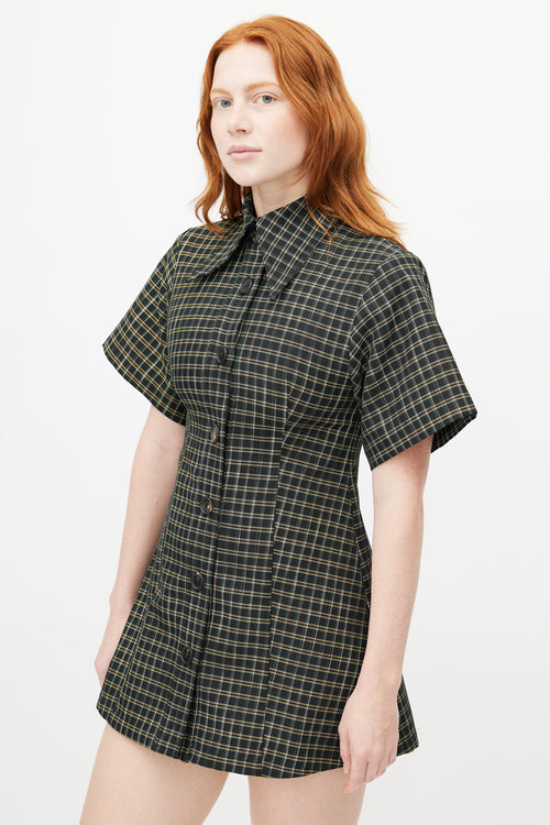 Beaufille Black 
Multicolour Plaid Shirt Dress