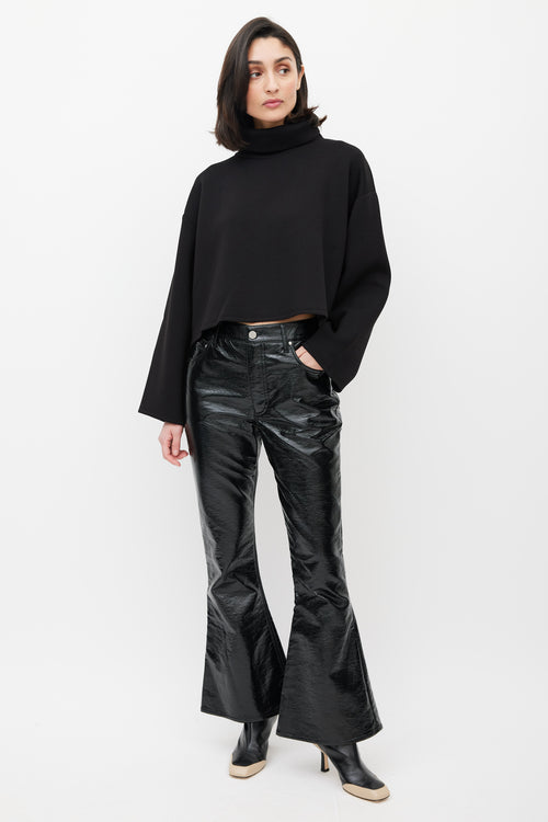 Beaufille Black Neoprene Cura Turtleneck Top