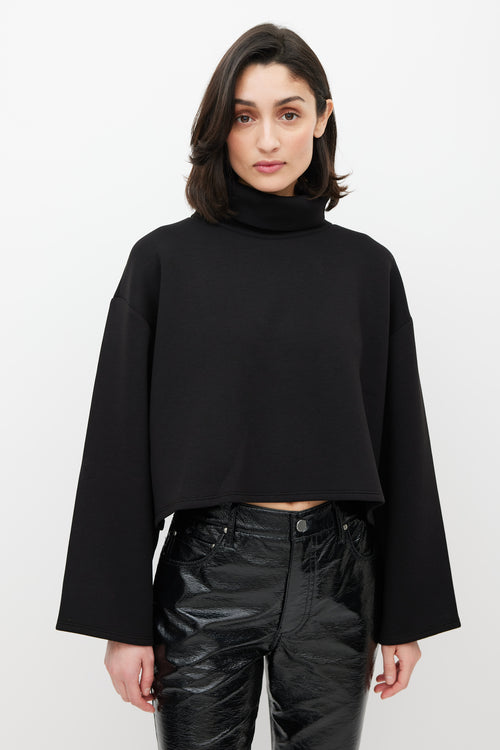 Beaufille Black Neoprene Cura Turtleneck Top