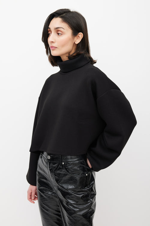 Beaufille Black Neoprene Cura Turtleneck Top