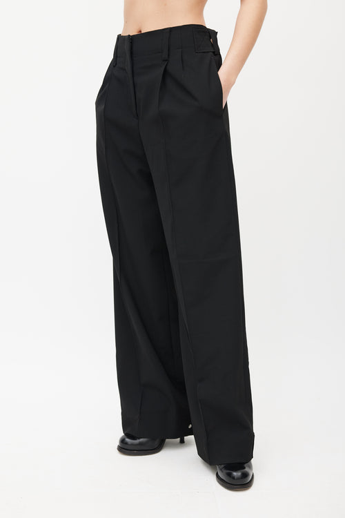 Beaufille Black Ulla Wide Leg Trouser