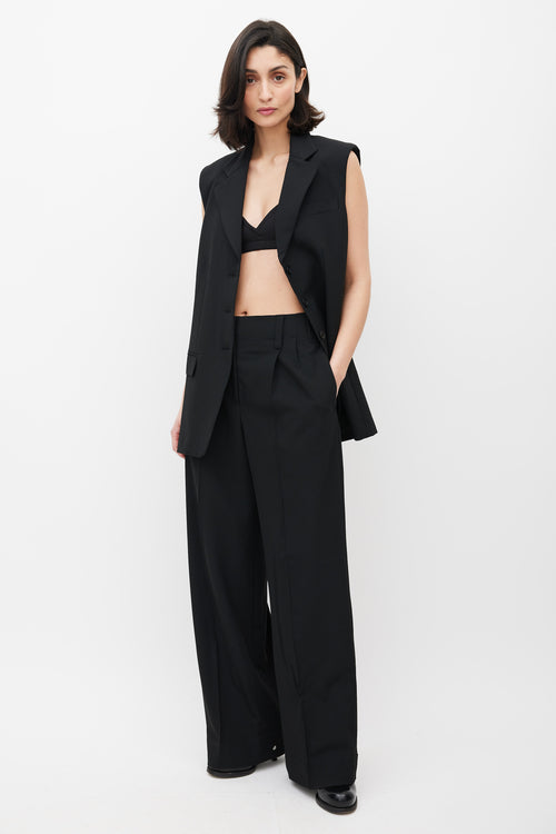 Beaufille Black Ulla Wide Leg Trouser