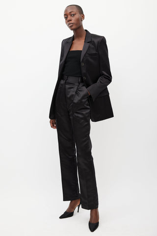 Beaufille Black Valli Satin Trouser