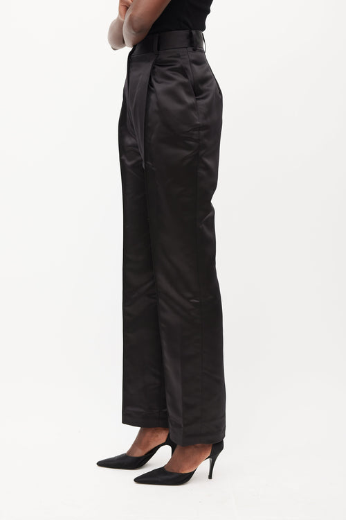 Beaufille Black Valli Satin Trouser