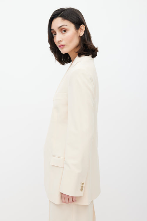 Beaufille Cream Rowe Single Button Blazer