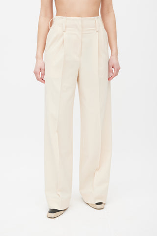 Beaufille Cream Ulla Wide Leg Trouser