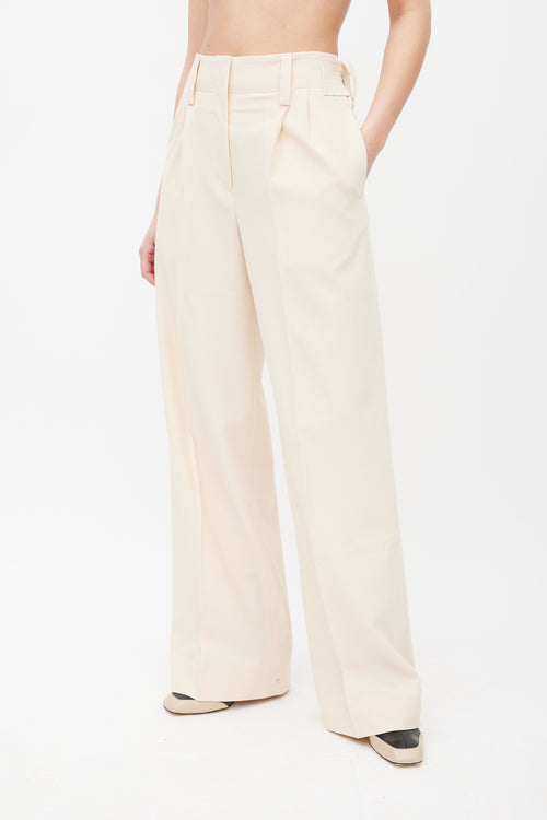 Beaufille Cream Ulla Wide Leg Trouser