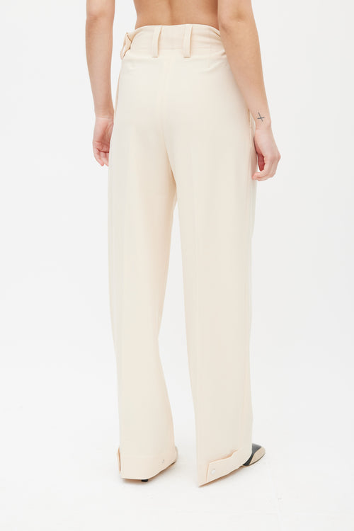 Beaufille Cream Ulla Wide Leg Trouser