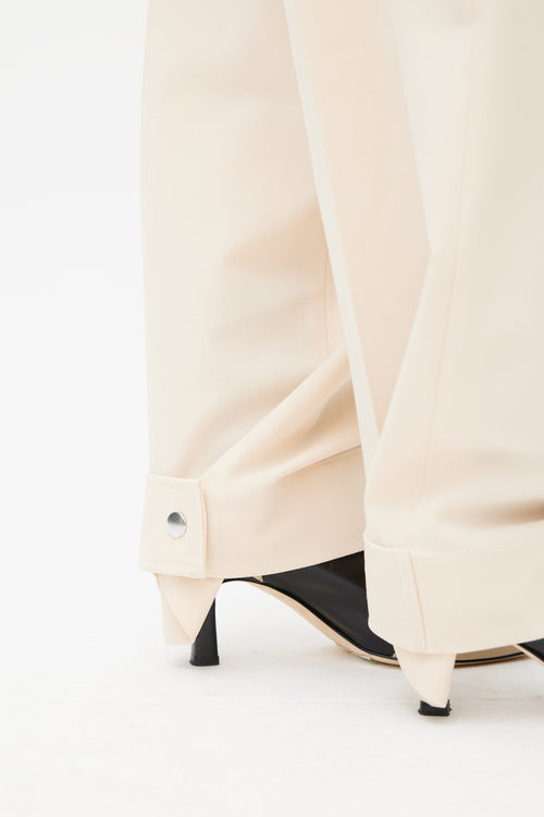 Beaufille Cream Ulla Wide Leg Trouser